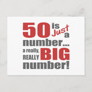 Big 50th Birthday Postcard