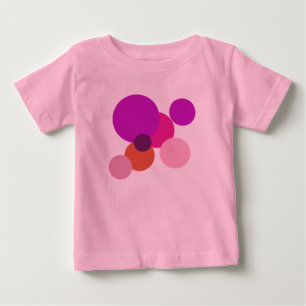 Big 70s polka dots in purple baby T-Shirt