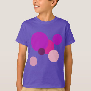 Big 70s polka dots in purple T-Shirt