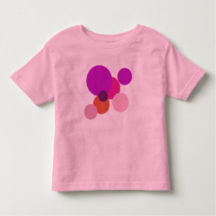 Big 70s polka dots in purple toddler T-Shirt