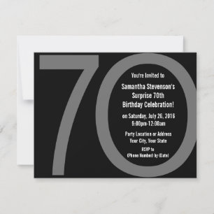 Big 7-0 Birthday Party Invitations