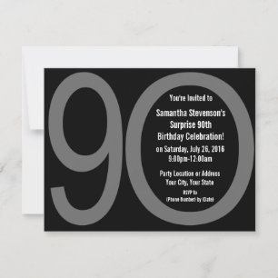 Big 9-0 Birthday Party Invitations