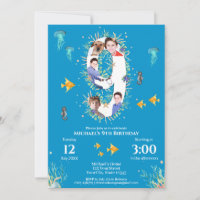 Big 9th Photo Collage Birthday Under The Sea
