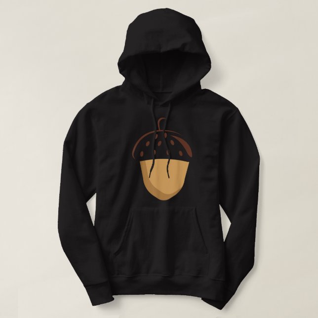 Big Acorn Costume Cute Easy Food Halloween Gift  Hoodie (Design Front)