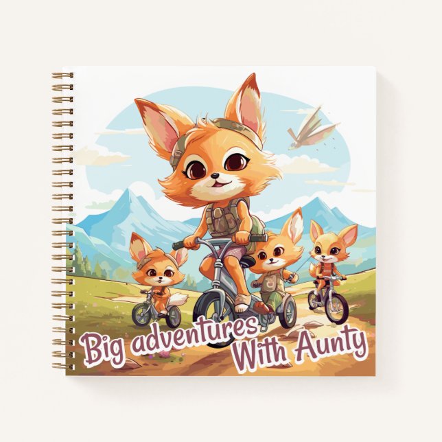 Big adventures with aunty notebook (Front)