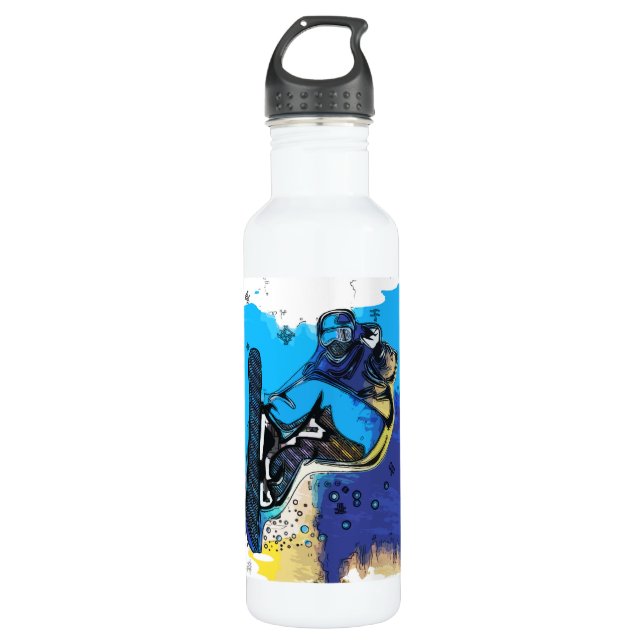 Big Air Jumps! - Snowboarding Fool  710 Ml Water Bottle (Front)