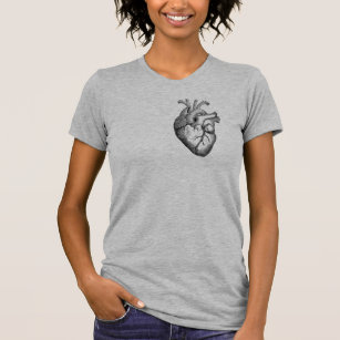 Big Anatomical Heart Heather Grey T-Shirt