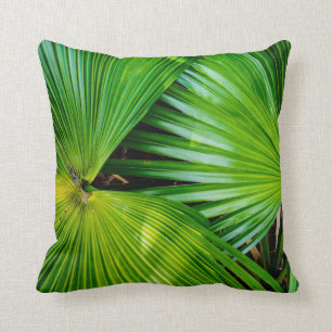 Big And Bright Leaves From The Tropics Cushion