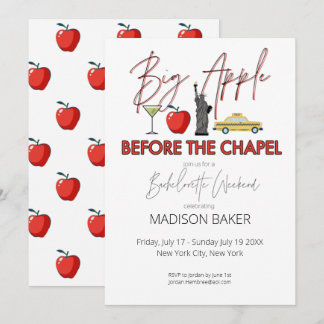 Big Apple Before the Chapel Bachelorette Invite