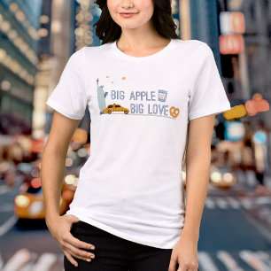 Big Apple Big Love New York City Icons Pretzel Tri-Blend Shirt