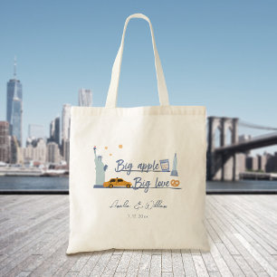 Big Apple, Big Love New York City wedding welcome Tote Bag