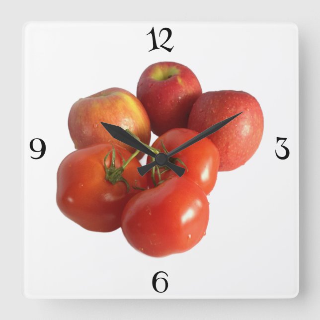 Big Apples and Tomatoes Wall Clock (Front)