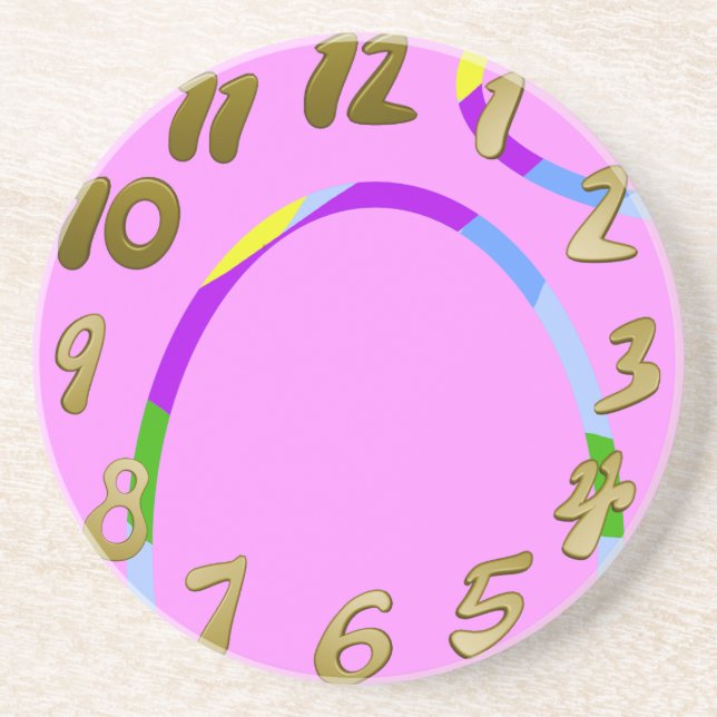Big Arch Loops on Pink Sandstone Coaster (Front)