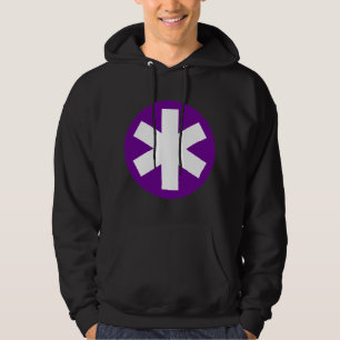 Big Asterisk - Deep Purple and White Hoodie