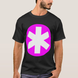 Big Asterisk - Magenta and White T-Shirt