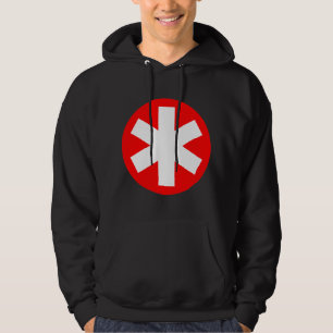 Big Asterisk - Red and White Hoodie