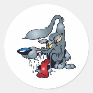 Big Bad Wolf Classic Round Sticker