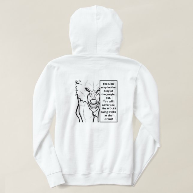 Big Bad Wolf Motivational T-shirt  Hoodie (Design Back)