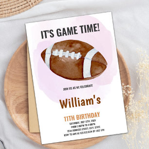 Big Ball Football Birthday Invitation