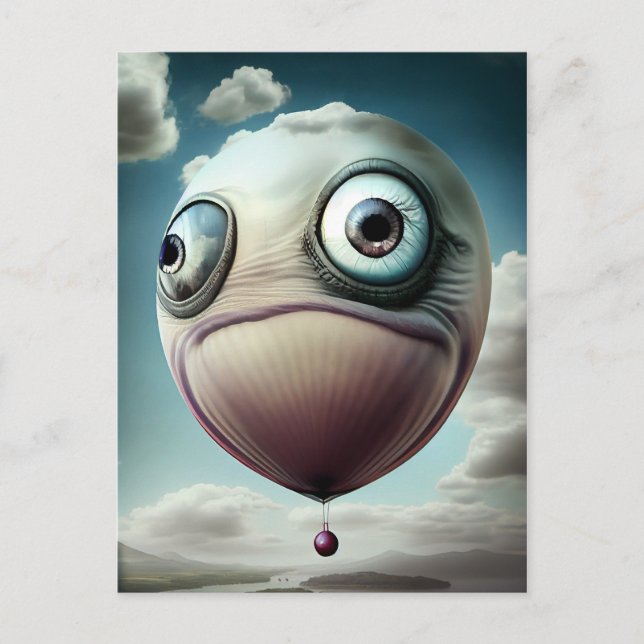  big balloon is watching you poster postcard (Front)