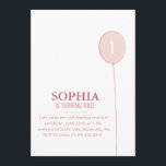 Big Balloon Kid's Birthday Party Invitation<br><div class="desc">A kid's birthday party invitation featuring a Balloon.</div>