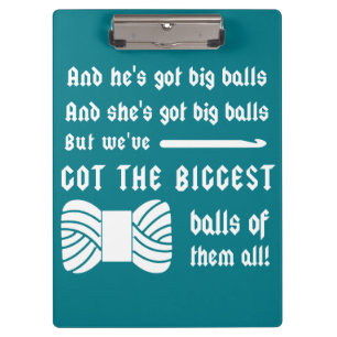 Big Balls of Yarn • Crochet Crafts {Dark} Clipboard