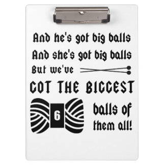 Big Balls of Yarn • Knitting Crafts Clipboard