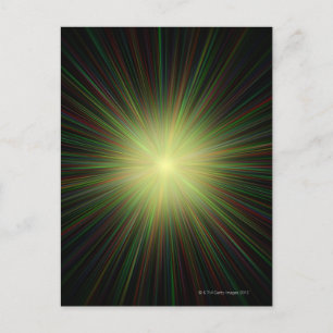 Big Bang, conceptual computer artwork. Postcard