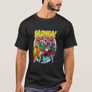 Big Bang Theory Bazinga Comic Superhero Group Port T-Shirt