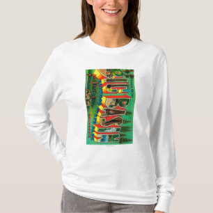 Big Basin, California - Large Letter Scenes T-Shirt