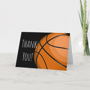 Big Basketball Ball Custom Thank You Card