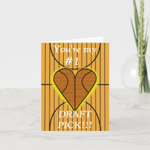 Big Basketball Lover Valentine's Day Card