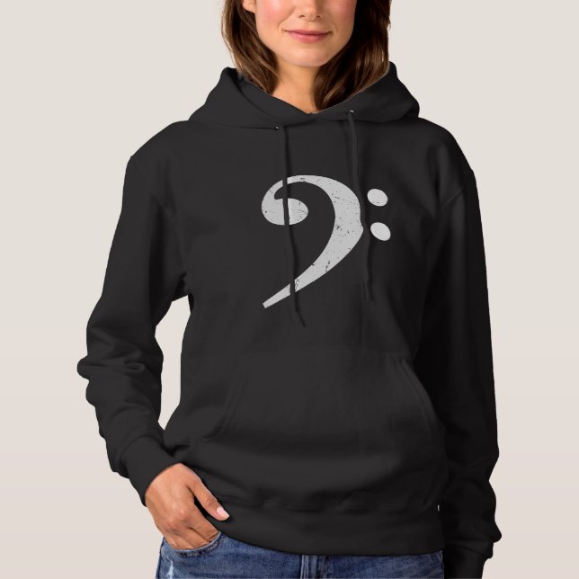 Big Bass Clef Bassist Hoodie (Front)