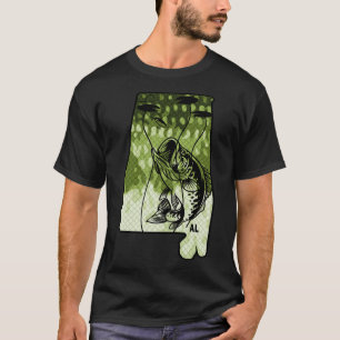 Big Bass Fishing Alabama State Largemouth Bass Fis T-Shirt