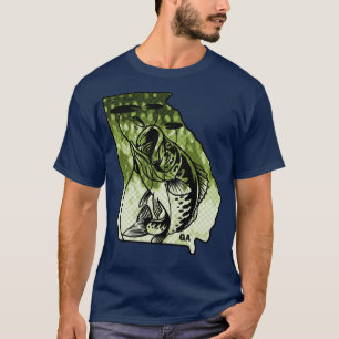 Big Bass Fishing Georgia State Largemouth Bass Fis T-Shirt