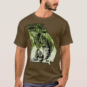 Big Bass Fishing Georgia State Largemouth Bass Fis T-Shirt