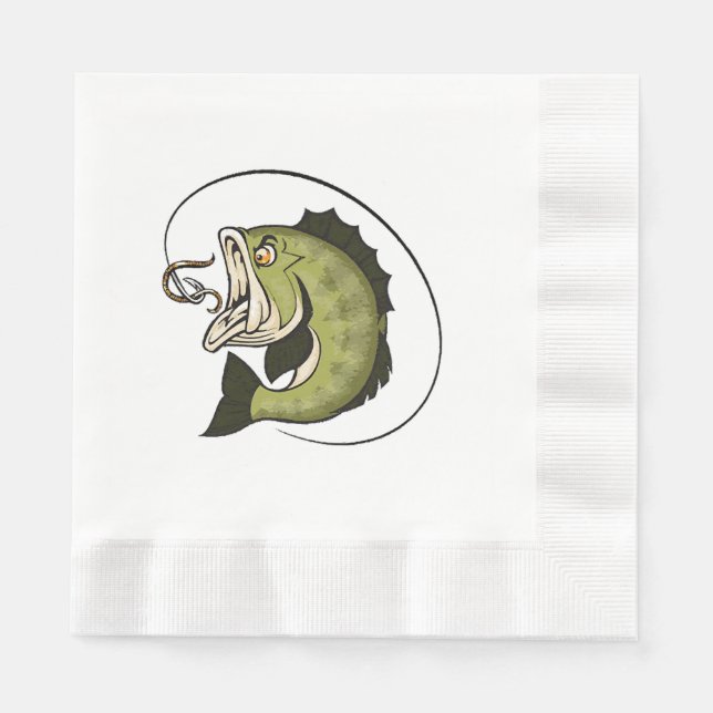 Big Bass Mouth Napkin (Front)