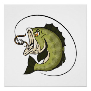 Big Bass Mouth Poster