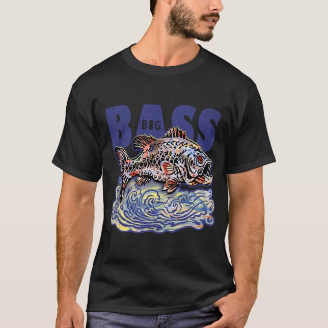 Big Bass Original Design T-Shirt (Front)