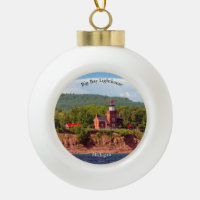 Big Bay Lighthouse from water ball ornament