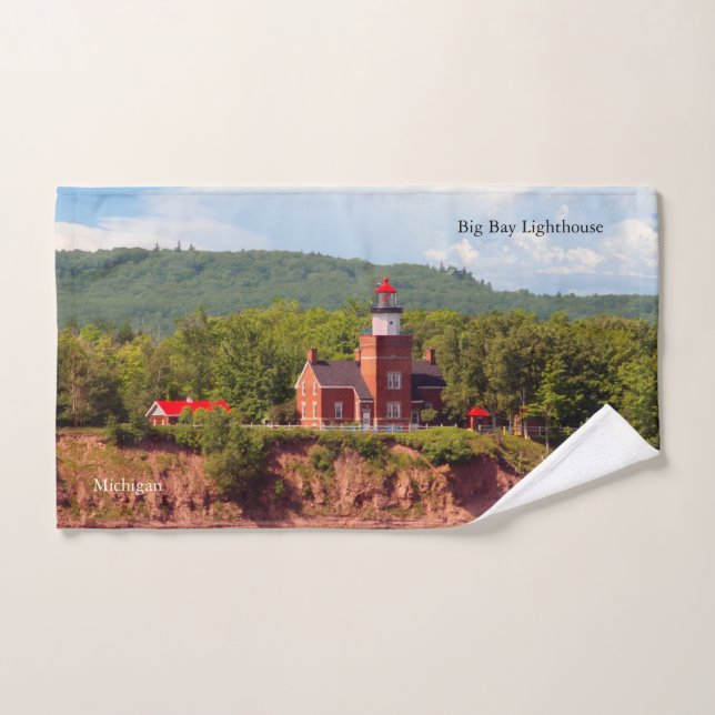 Big Bay Lighthouse from water towel set (Hand Towel)