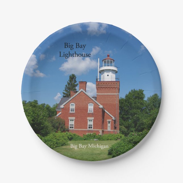 Big Bay Lighthouse paper plate (Front)