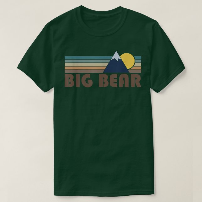 Big Bear California Retro Mountain  T-Shirt (Design Front)