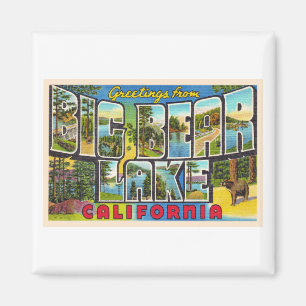 Big Bear Lake California CA Large Letter Postcard Magnet
