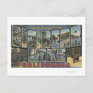Big Bear Lake, California - Large Letter Scenes 2 Postcard