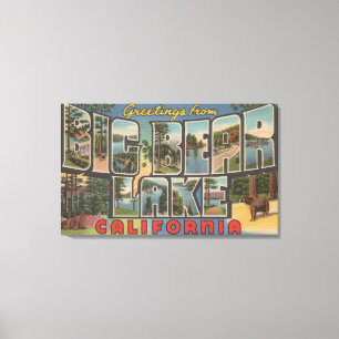 Big Bear Lake, California - Large Letter Scenes Canvas Print