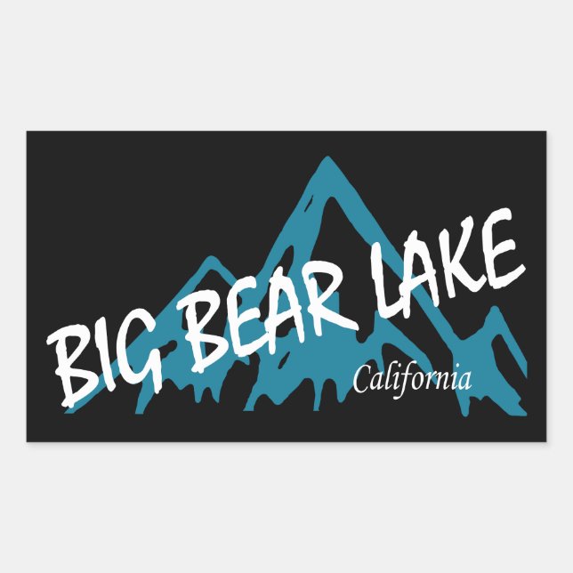 Big Bear Lake California Mountains Rectangular Sticker (Front)