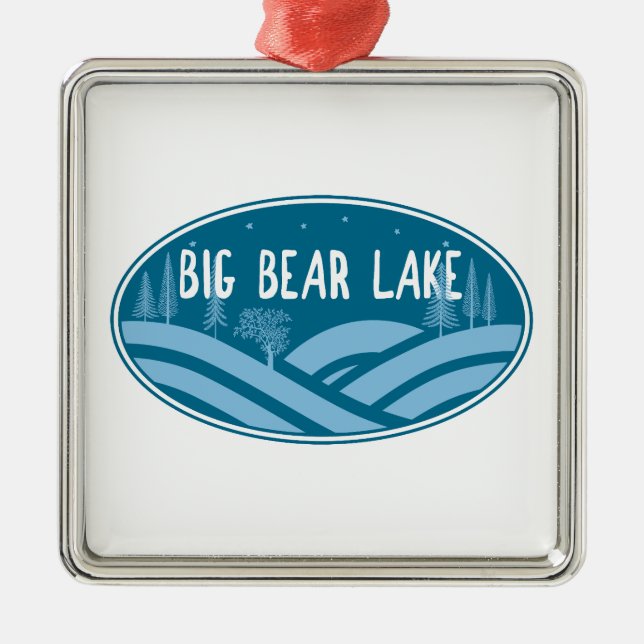 Big Bear Lake California Outdoors Metal Tree Decoration (Front)
