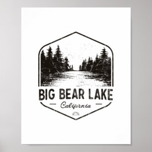 Big Bear Lake California Outdoors Vintage Poster