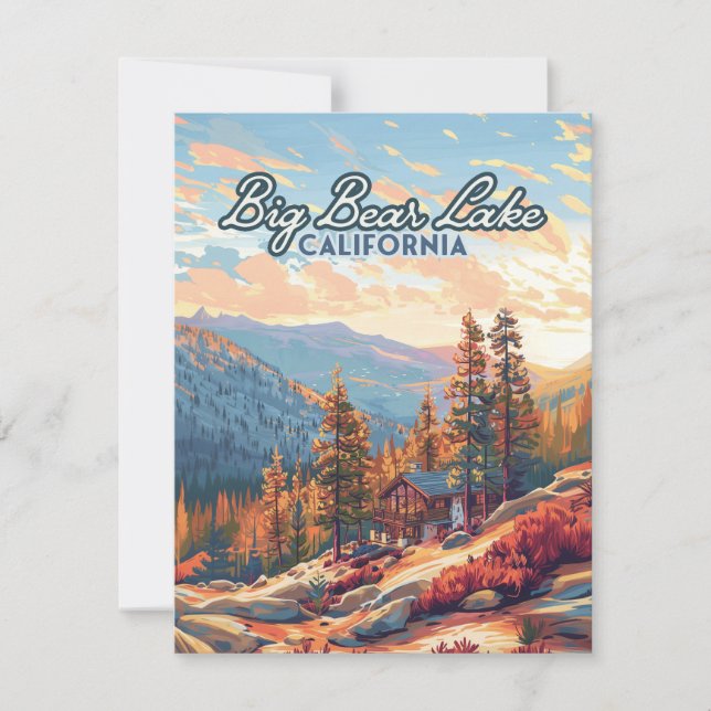Big Bear Lake California San Bernardino Card (Front)